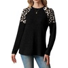 image:imageWIHOLL Long Sleeve Shirts for Women Raglan Leopard Print Tops Fall OutfitsBlack