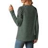 image:imageWIHOLL Long Sleeve Shirts for Women Raglan Leopard Print Tops Fall OutfitsGreen