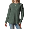image:imageWIHOLL Long Sleeve Shirts for Women Raglan Leopard Print Tops Fall OutfitsGreen