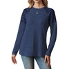 image:imageWIHOLL Long Sleeve Shirts for Women Raglan Leopard Print Tops Fall OutfitsNavy