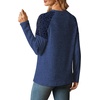 image:imageWIHOLL Long Sleeve Shirts for Women Raglan Leopard Print Tops Fall OutfitsNavy