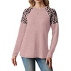 image:imageWIHOLL Long Sleeve Shirts for Women Raglan Leopard Print Tops Fall OutfitsPink