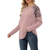 image:imageWIHOLL Long Sleeve Shirts for Women Raglan Leopard Print Tops Fall OutfitsPink
