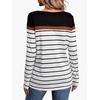image:imageWIHOLL Long Sleeve Shirts for Women Stripe Tops Fall Fashion Outfits 2026Black