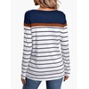 image:imageWIHOLL Long Sleeve Shirts for Women Stripe Tops Fall Fashion Outfits 2026Blue