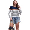 image:imageWIHOLL Long Sleeve Shirts for Women Stripe Tops Fall Fashion Outfits 2026Blue