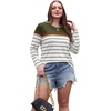 image:imageWIHOLL Long Sleeve Shirts for Women Stripe Tops Fall Fashion Outfits 2026Green