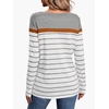 image:imageWIHOLL Long Sleeve Shirts for Women Stripe Tops Fall Fashion Outfits 2026Grey