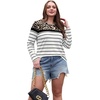 image:imageWIHOLL Long Sleeve Shirts for Women Stripe Tops Fall Fashion Outfits 2026Leopard