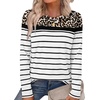 image:imageWIHOLL Long Sleeve Shirts for Women Stripe Tops Fall Fashion Outfits 2026Leopard