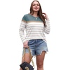 image:imageWIHOLL Long Sleeve Shirts for Women Stripe Tops Fall Fashion Outfits 2026Light Blue