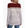 image:imageWIHOLL Long Sleeve Shirts for Women Stripe Tops Fall Fashion Outfits 2026Red