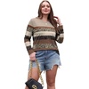 image:imageWIHOLL Long Sleeve Shirts for Women Stripe Tops Fall Fashion Outfits 2026Stripe