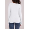 image:imageWIHOLL Long Sleeve Thermal Shirt for Women Light Fleece Tops Fall 2026 Crew Neck Casual Basic TShirtsBwhite