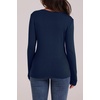 image:imageWIHOLL Long Sleeve Thermal Shirt for Women Light Fleece Tops Fall 2026 Crew Neck Casual Basic TShirtsDnavy Blue