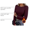 image:imageWIHOLL Long Sleeve Thermal Shirt for Women Light Fleece Tops Fall 2026 Crew Neck Casual Basic TShirtsDwine