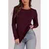 image:imageWIHOLL Long Sleeve Thermal Shirt for Women Light Fleece Tops Fall 2026 Crew Neck Casual Basic TShirtsDwine