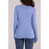 image:imageWIHOLL Long Sleeve Thermal Shirt for Women Light Fleece Tops Fall 2026 Crew Neck Casual Basic TShirtsElight Blue