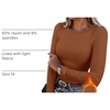 image:imageWIHOLL Long Sleeve Thermal Shirt for Women Light Fleece Tops Fall 2026 Crew Neck Casual Basic TShirtsFbrown