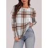 image:imageWIHOLL Long Sleeve Thermal Shirt for Women Light Fleece Tops Fall 2026 Crew Neck Casual Basic TShirtsPrint 04