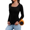 image:imageWIHOLL Long Sleeve Thermal Shirts for Women Fall TopsAblack