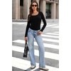 image:imageWIHOLL Long Sleeve Thermal Shirts for Women Fall TopsAblack