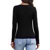 image:imageWIHOLL Long Sleeve Thermal Shirts for Women Fall TopsAblack