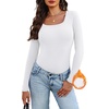 image:imageWIHOLL Long Sleeve Thermal Shirts for Women Fall TopsAwhite