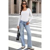 image:imageWIHOLL Long Sleeve Thermal Shirts for Women Fall TopsAwhite