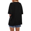 image:imageWIHOLL Oversized Tshirts for Women 2026 Summer Tops Short Sleeve V Neck Shirts Basic TeeBlack