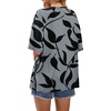 image:imageWIHOLL Oversized Tshirts for Women 2026 Summer Tops Short Sleeve V Neck Shirts Basic TeeLeaves