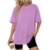 image:imageWIHOLL Oversized Tshirts for Women Summer Tops Short Sleeve T Shirts Beach Vacation Clothes Travel Outfits Fashion 2026All Lavender