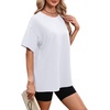 image:imageWIHOLL Oversized Tshirts for Women Summer Tops Short Sleeve T Shirts Beach Vacation Clothes Travel Outfits Fashion 2026All White