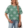 image:imageWIHOLL Oversized Tshirts for Women Summer Tops Short Sleeve T Shirts Beach Vacation Clothes Travel Outfits Fashion 2026Boho Green