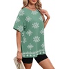image:imageWIHOLL Oversized Tshirts for Women Summer Tops Short Sleeve T Shirts Beach Vacation Clothes Travel Outfits Fashion 2026Boho Green