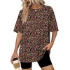 image:imageWIHOLL Oversized Tshirts for Women Summer Tops Short Sleeve T Shirts Beach Vacation Clothes Travel Outfits Fashion 2026Ditsy Floral