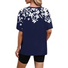 image:imageWIHOLL Oversized Tshirts for Women Summer Tops Short Sleeve T Shirts Beach Vacation Clothes Travel Outfits Fashion 2026Floral Navy