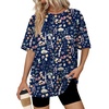 image:imageWIHOLL Oversized Tshirts for Women Summer Tops Short Sleeve T Shirts Beach Vacation Clothes Travel Outfits Fashion 2026Flowers and Leaves