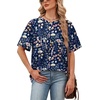 image:imageWIHOLL Oversized Tshirts for Women Summer Tops Short Sleeve T Shirts Beach Vacation Clothes Travel Outfits Fashion 2026Flowers and Leaves