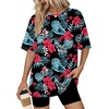 image:imageWIHOLL Oversized Tshirts for Women Summer Tops Short Sleeve T Shirts Beach Vacation Clothes Travel Outfits Fashion 2026Hawaiian Print