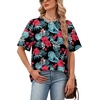 image:imageWIHOLL Oversized Tshirts for Women Summer Tops Short Sleeve T Shirts Beach Vacation Clothes Travel Outfits Fashion 2026Hawaiian Print