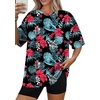 image:imageWIHOLL Oversized Tshirts for Women Summer Tops Short Sleeve T Shirts Beach Vacation Clothes Travel Outfits Fashion 2026Hawaiian Print