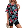 image:imageWIHOLL Oversized Tshirts for Women Summer Tops Short Sleeve T Shirts Beach Vacation Clothes Travel Outfits Fashion 2026Hawaiian Print