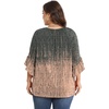 image:imageWIHOLL Plus Size Tops for Women 34 Length Sleeve Blouses Dressy Casual Tshirts Shirts Fahion Summer OutfitsFloral 07