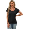 image:imageWIHOLL Short Sleeve Sweater for Women Scoop Neck Trendy Summer Tops 2026 Travel Business Casual Outfits