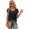 image:imageWIHOLL Short Sleeve Sweater for Women Scoop Neck Trendy Summer Tops 2026 Travel Business Casual Outfits