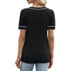 image:imageWIHOLL Short Sleeve Sweater for Women V Neck Spring Summer Tops 2026 Work Business Casual Outfits Trendy ClothesColor Block Black 02