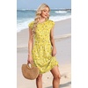 image:imageWIHOLL Summer Dresses for Women 2026 Cap Sleeve Casual Sundresses Floral Tiered Swing Fashion Beach Vacation Dress01  Yellow White