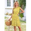 image:imageWIHOLL Summer Dresses for Women 2026 Cap Sleeve Casual Sundresses Floral Tiered Swing Fashion Beach Vacation Dress01  Yellow White
