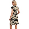 image:imageWIHOLL Summer Dresses for Women 2026 Cap Sleeve Casual Sundresses Floral Tiered Swing Fashion Beach Vacation Dress02  Beige Leaf